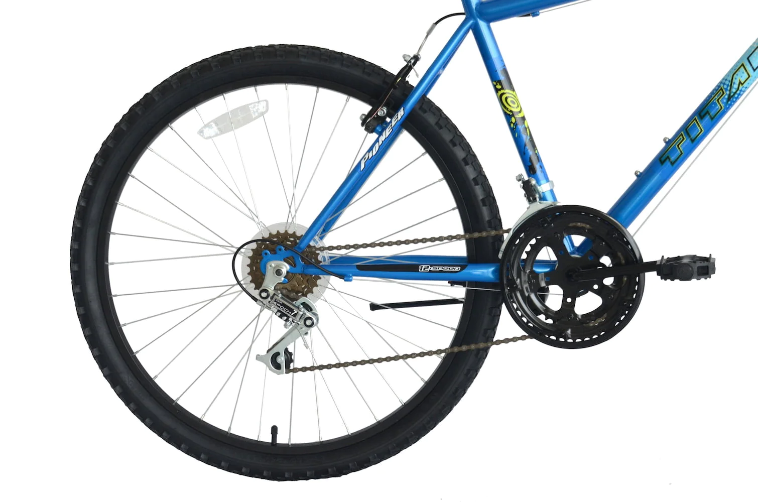 Titan Pioneer 18-Speed Steel Men's Mountain Bicycle, Blue