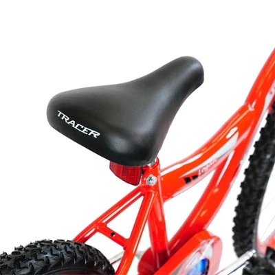 TRACER Logan 20 In Hi-Ten Steel Framed Freestyle BMX Style Beginners Bike for Child or Adult Riders 4.5 Feet to 5 Feet 6 Inches Tall, Red