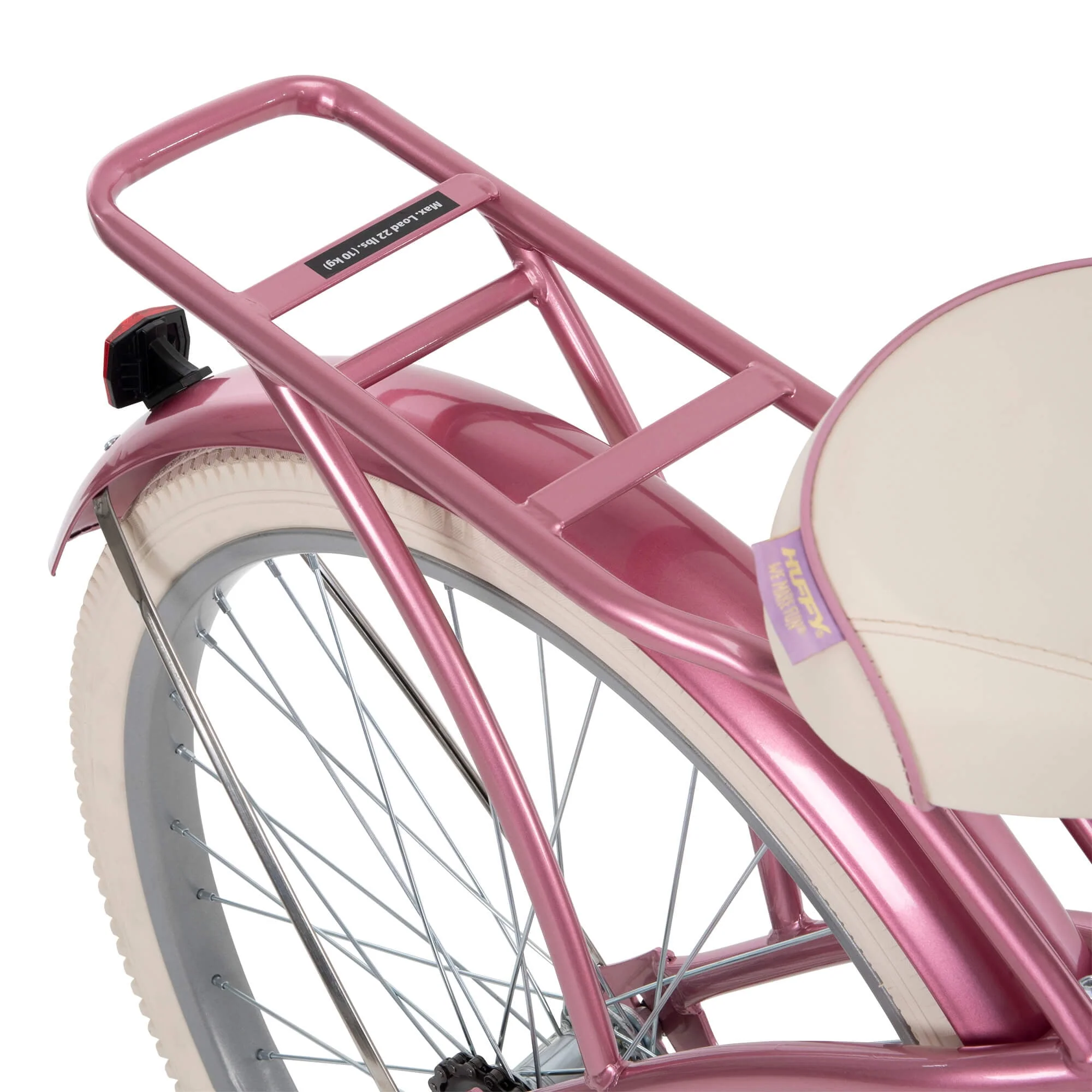 26 In. Nel Lusso Women's Beach Cruiser Bike, Pink Taffeta