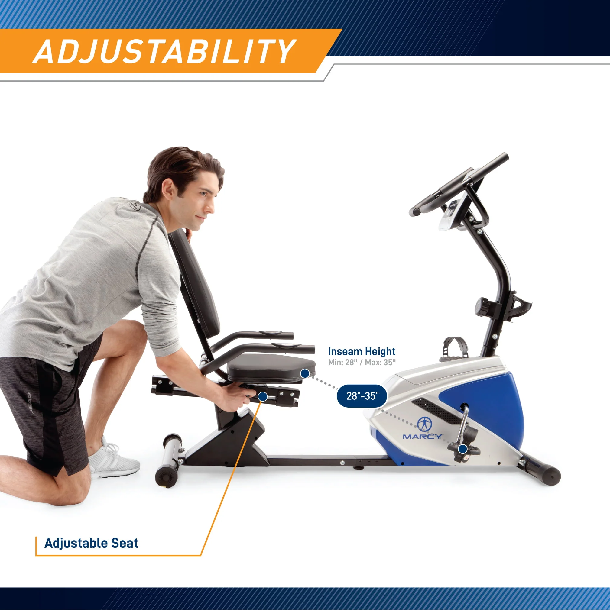 Marcy Magnetic Recumbent Bike ME-1019R