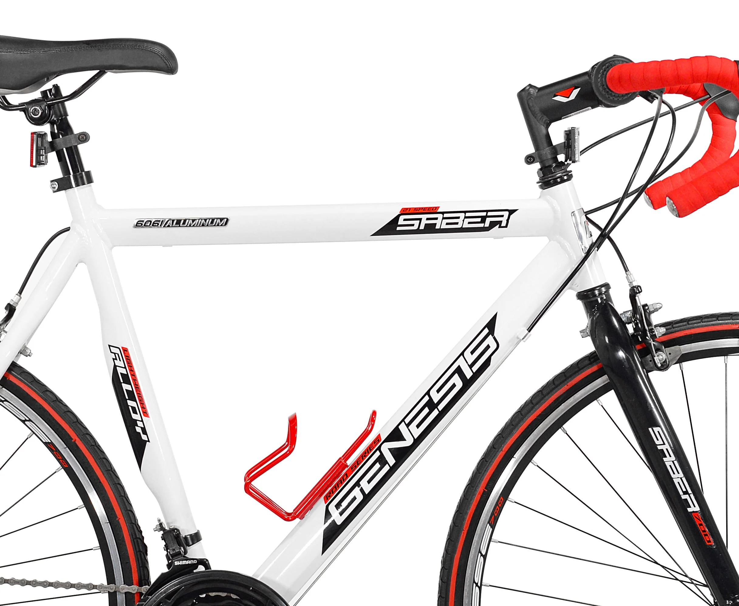 700c Saber Men's Road Bike, Medium, White