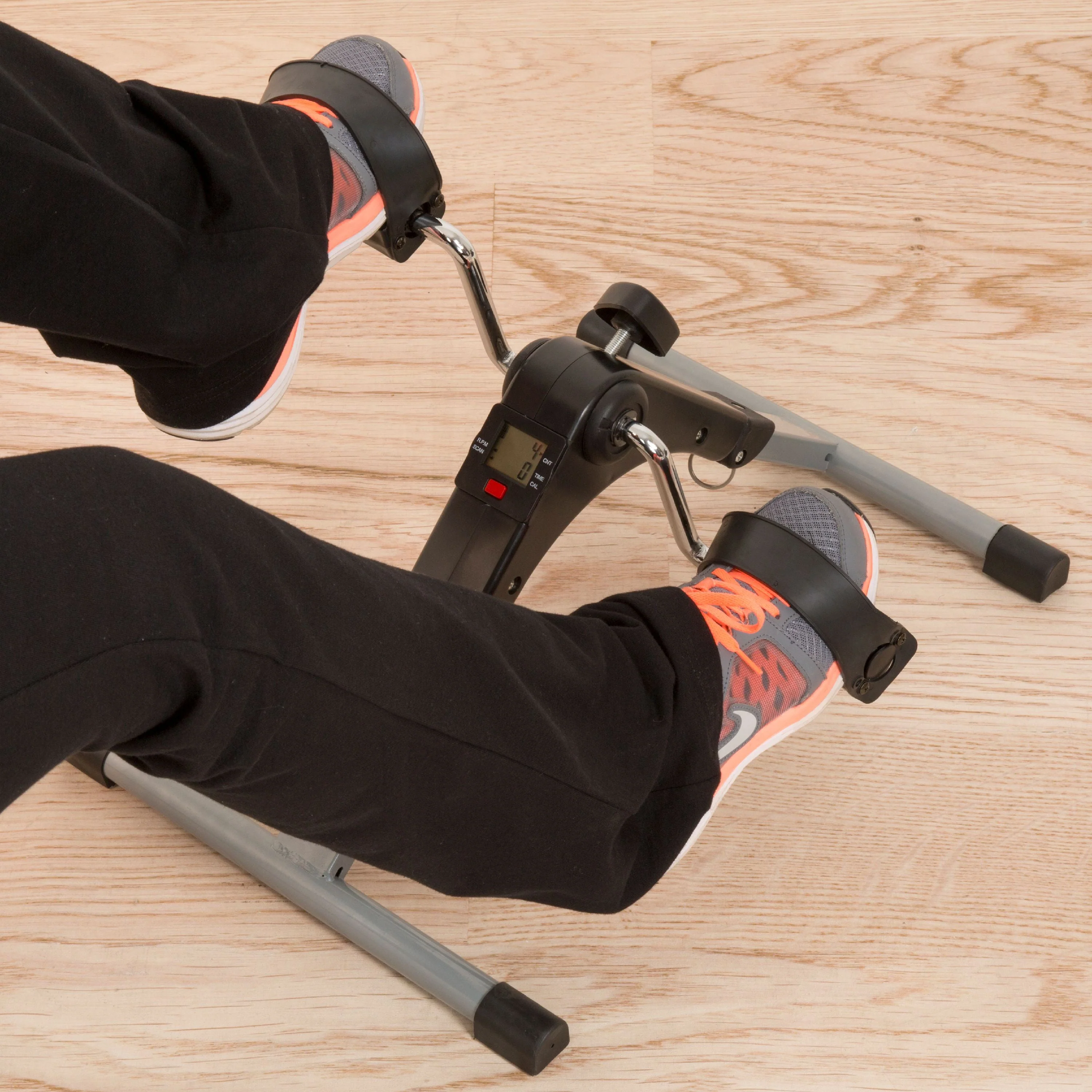 Wakeman Fitness Folding Pedal Exercise Bike with Electronic Display