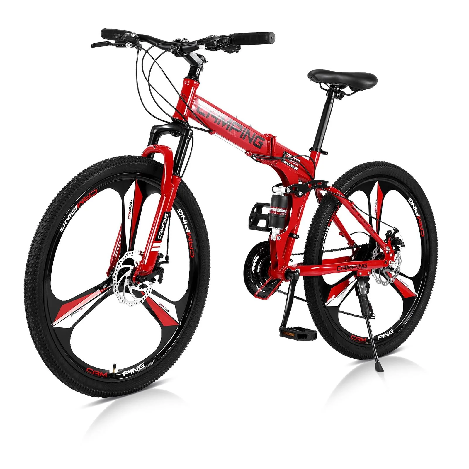 CamPingSurvivals Shimano 21-Speed Steel Mountain Bike, 26