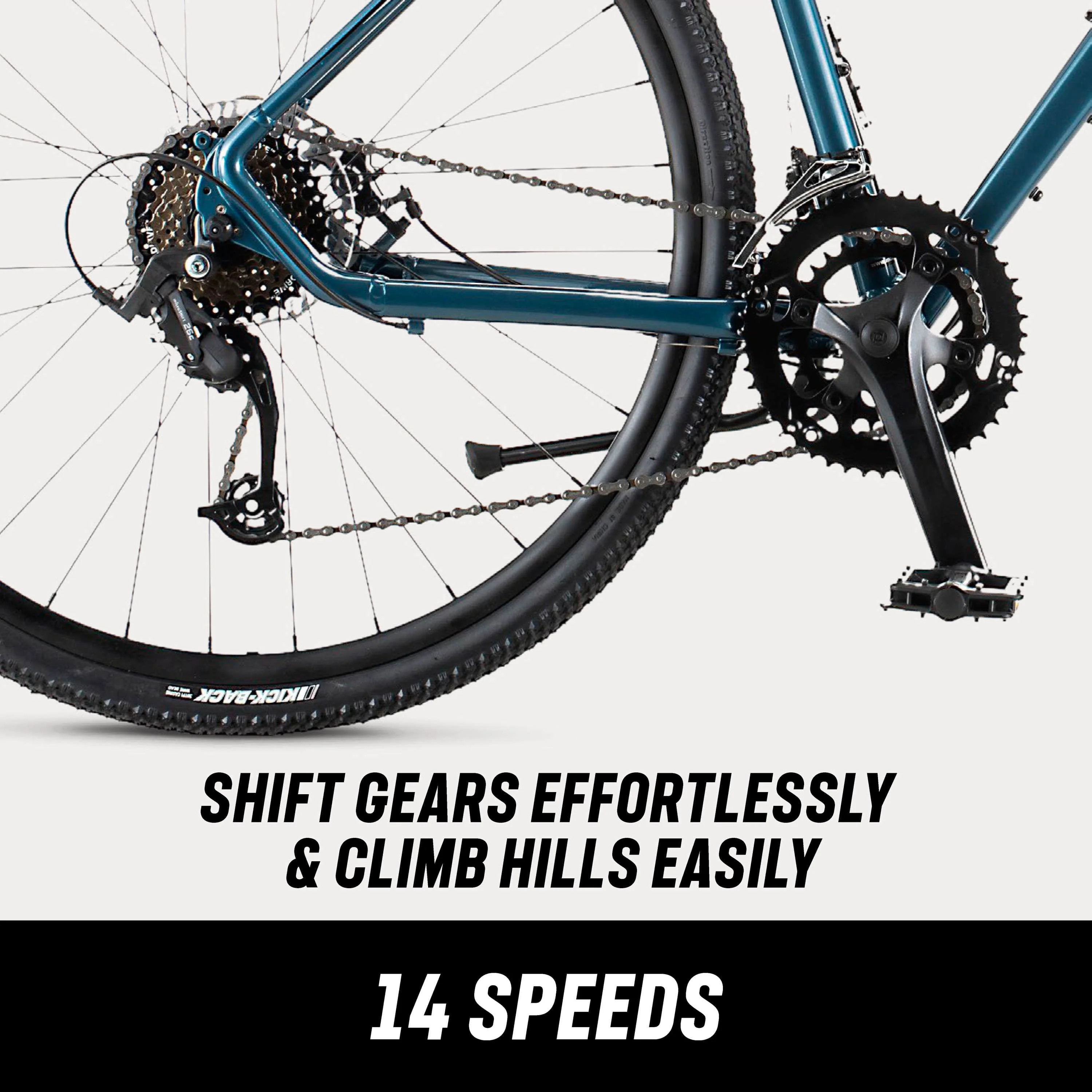 Grit Adventure Road Bike, 14 speeds, 700c wheels, blue