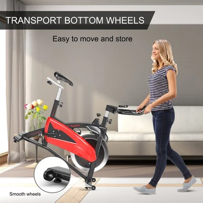 Superfit Magnetic Exercise Bike Fitness Cycling Bike W/35Lbs Flywheel Home Gym