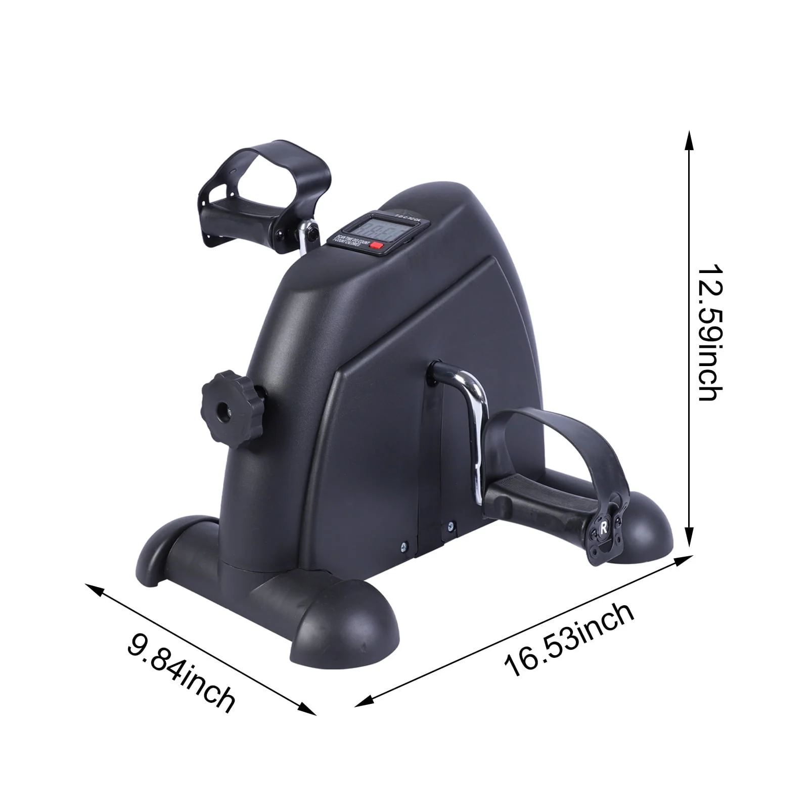 Mini Multi-Functional Stepper, Exercise Bike, Under Desk Pedal Exerciser, Mini Cycle Exercise Bike with Digital LCD Screen for Leg Arm and Knee in Home Office