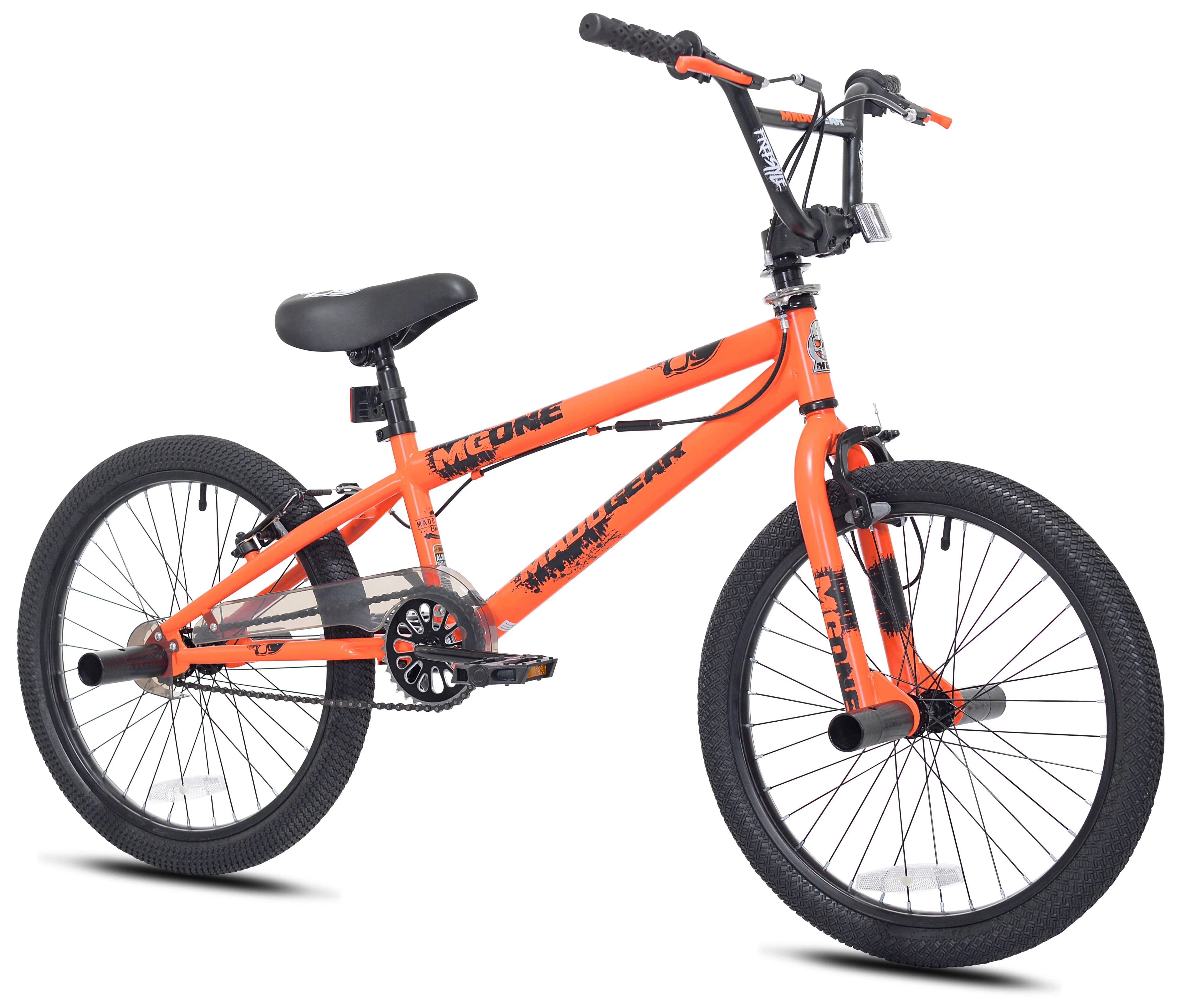 Kent Bicycle Madd Gear 20-inch Boy's Freestyle BMX Child Bicycle, Neon Orange