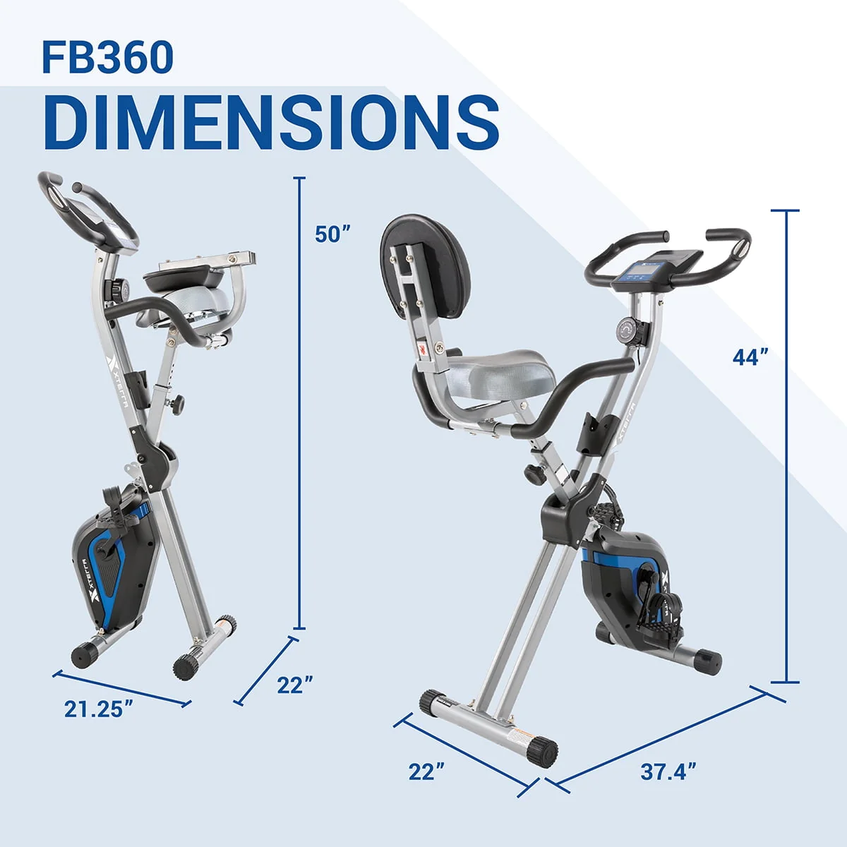 XTERRA Fitness FB360 Compact Stationary Upright Folding Bike with Magnetic Resistance and 250 lb Weight Limit