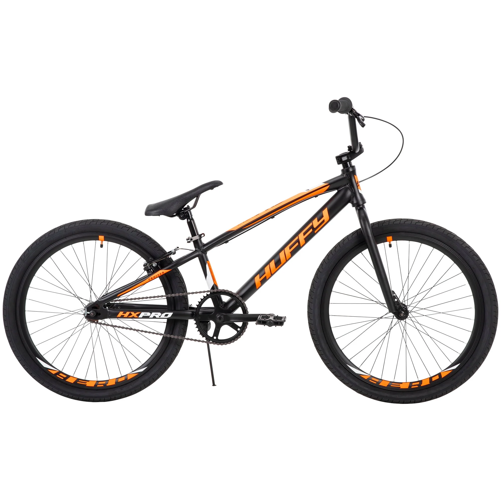 Huffy HX Pro Cruiser 24-inch Aluminum BMX Bike for Boys, Black/Orange