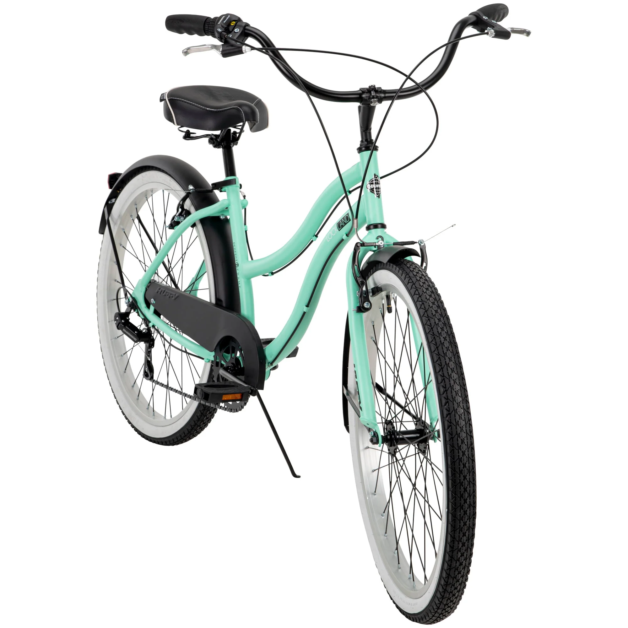 26-In. Women's Lockland 7-Speed Cruiser Bike, Sea Foam, Green