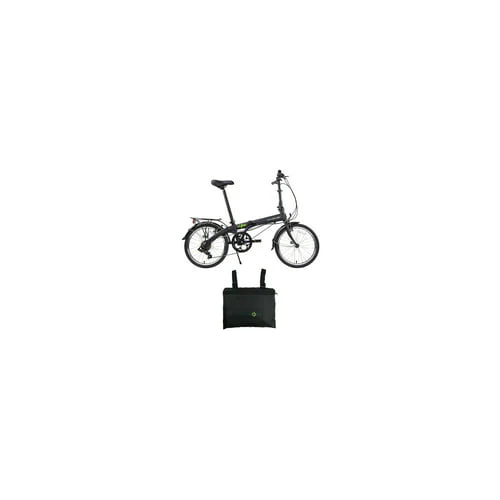 Dahon VYBE D7 Folding Bike (Black) with Dahon Foldable Carry Bag