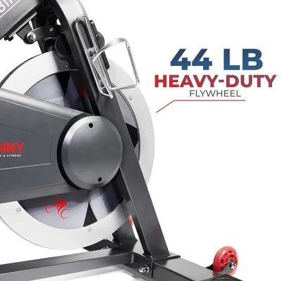 Sunny Health & Fitness Premium Indoor Cycling Smart Stationary Bike with Exclusive SunnyFit App - Black