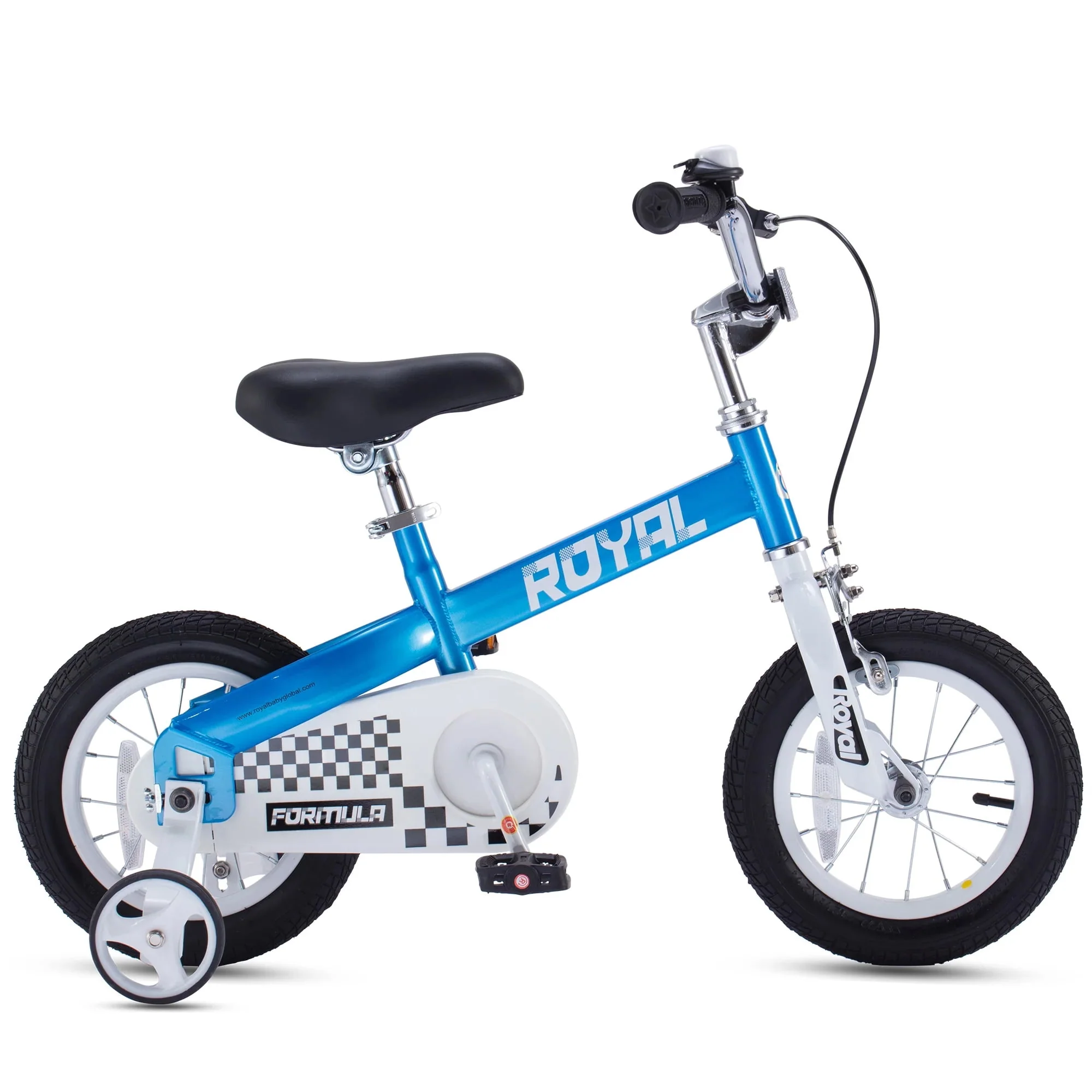 RoyalBaby Formula 16'' Kids Bike with Kickstand and Training Wheels, Blue