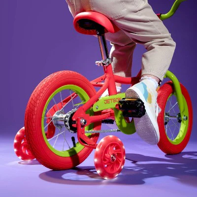 Jetson Light Rider 12" Kids' Light Up Bike - Red/Lime