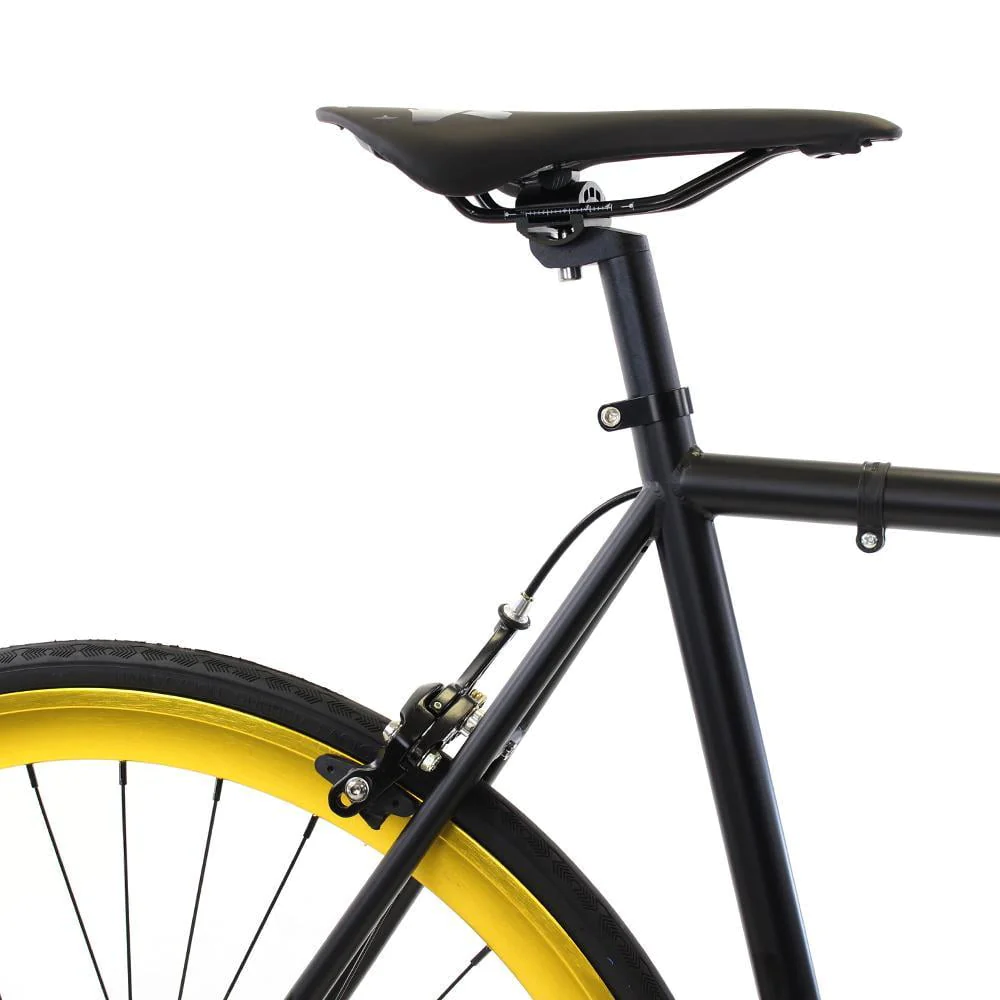 Golden Cycles Fixed Gear Bike Steel Frame Fixie with Deep V Rims-Collection (Saint)