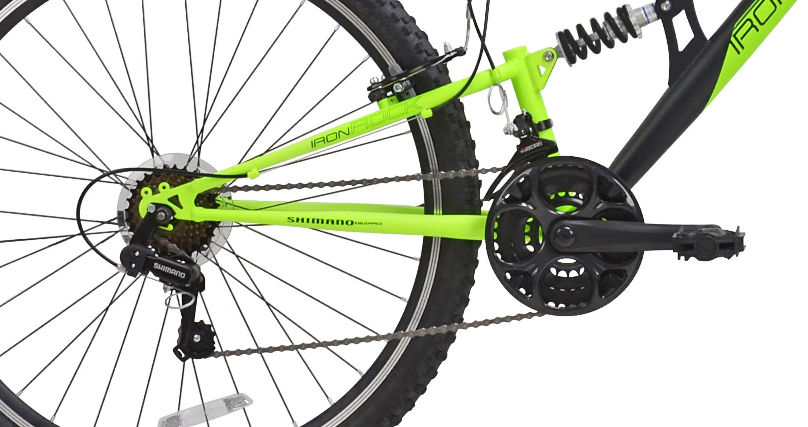 Kent Bicycles 29-inch Men's Iron Rock Full Suspension Mountain Bike, Black and Green