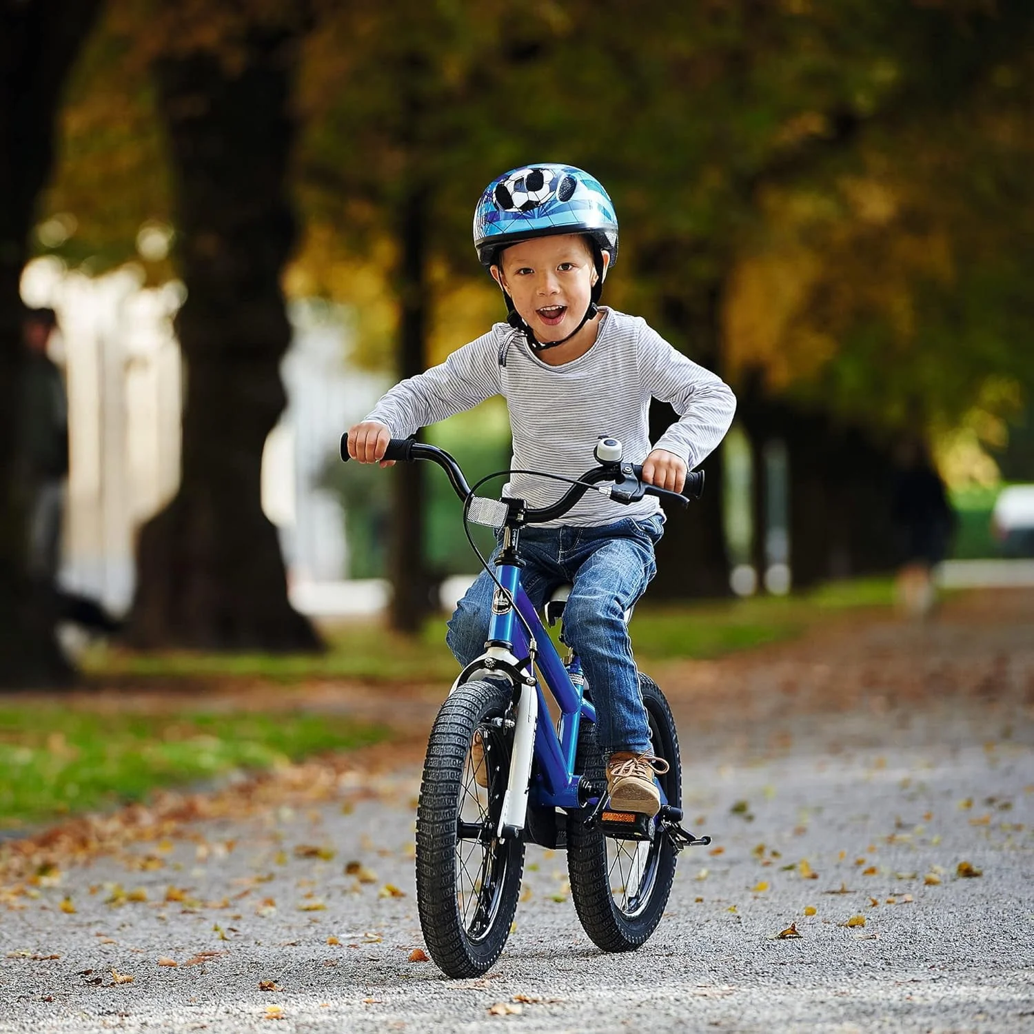 Royalbaby BMX Freestyle 12 inch Kid's Bike Blue with Two Hand Brakes