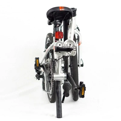 ZiZZO Liberte 8-Speed Aluminum 20" Folding Bike - Silver Red