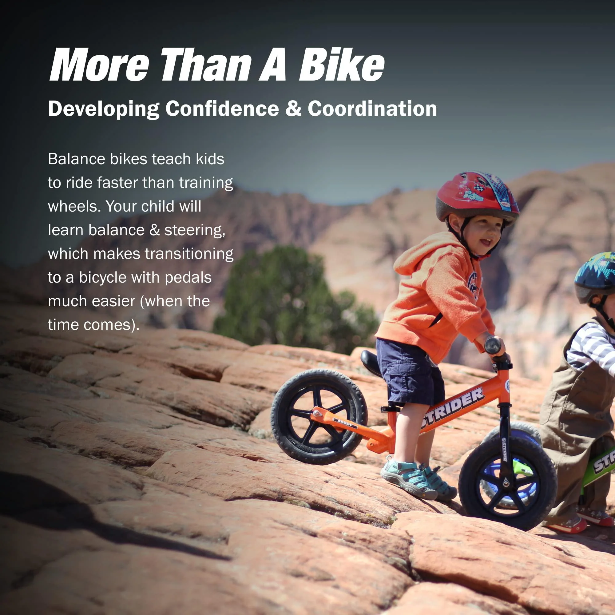 strider - 12 sport kids balance bike, no pedal training bicycle, lightweight frame, flat-free tires, for toddlers and childre