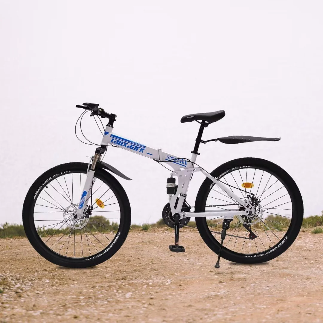 TFCFL 21-Speed Bike Folding Mountain Bike with Variable Speed Positioning Chain Large Footrest Folding Clip