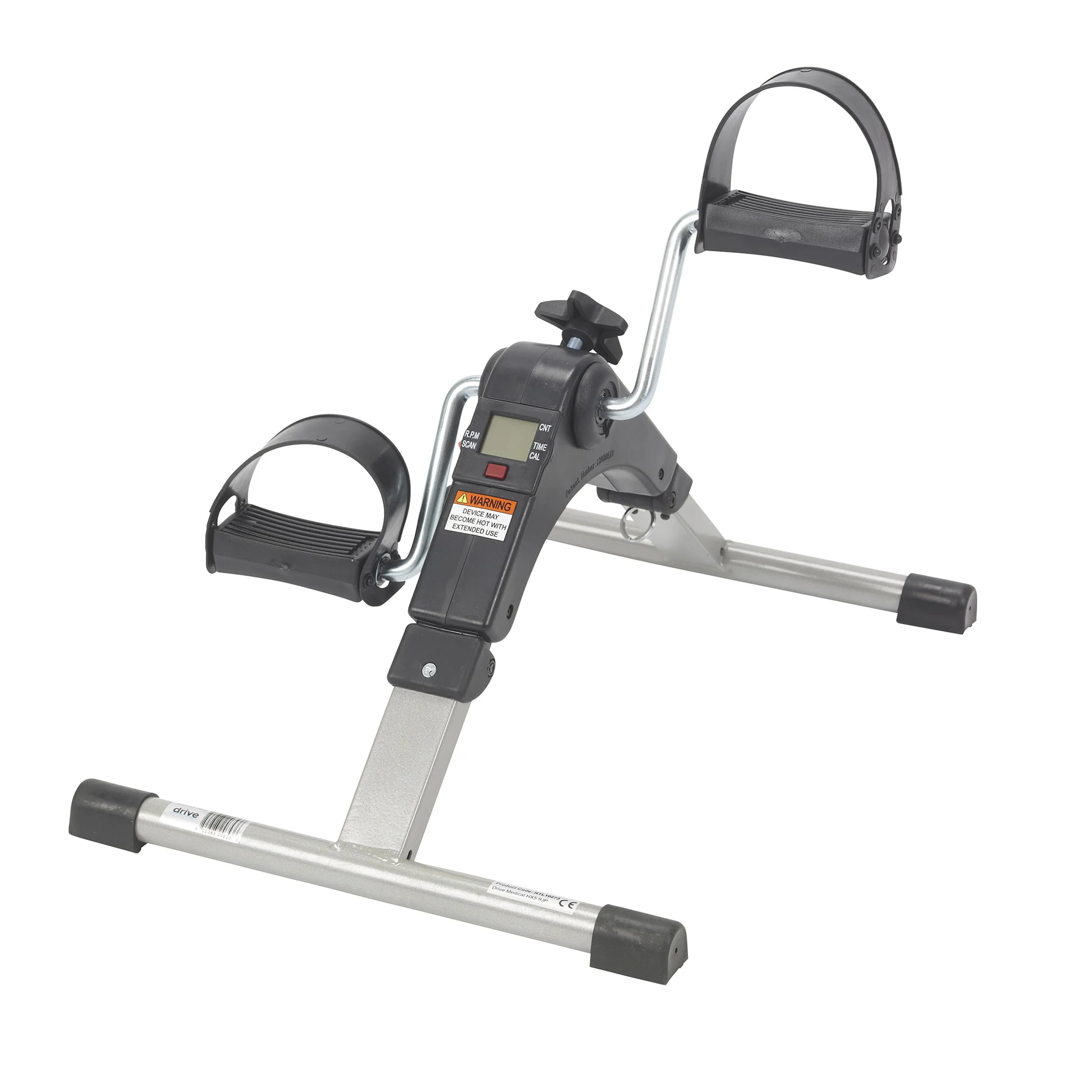 Drive Medical Folding Exercise Peddler with Electronic Display, Black