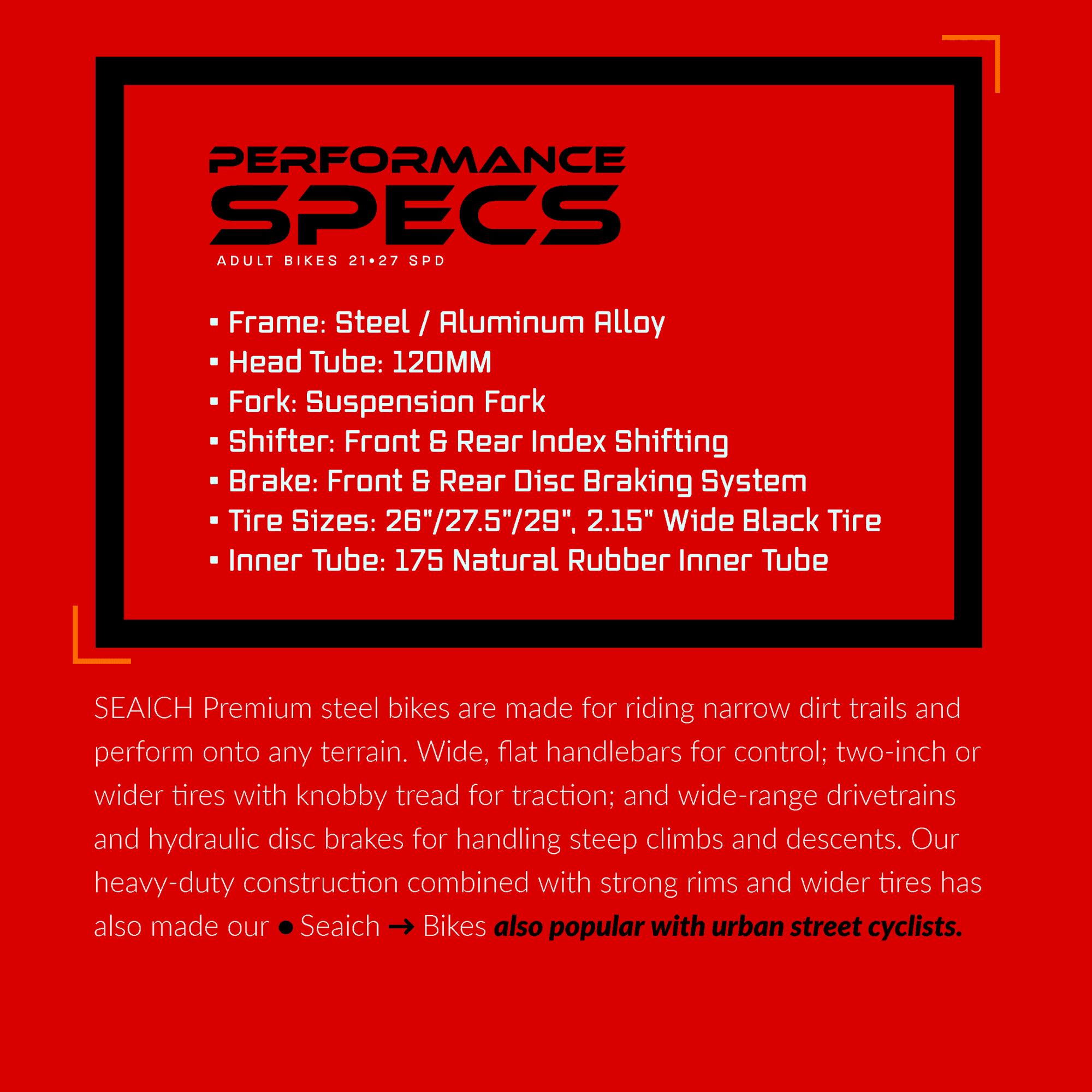 Adult Red Bike SEAICH AMR 29