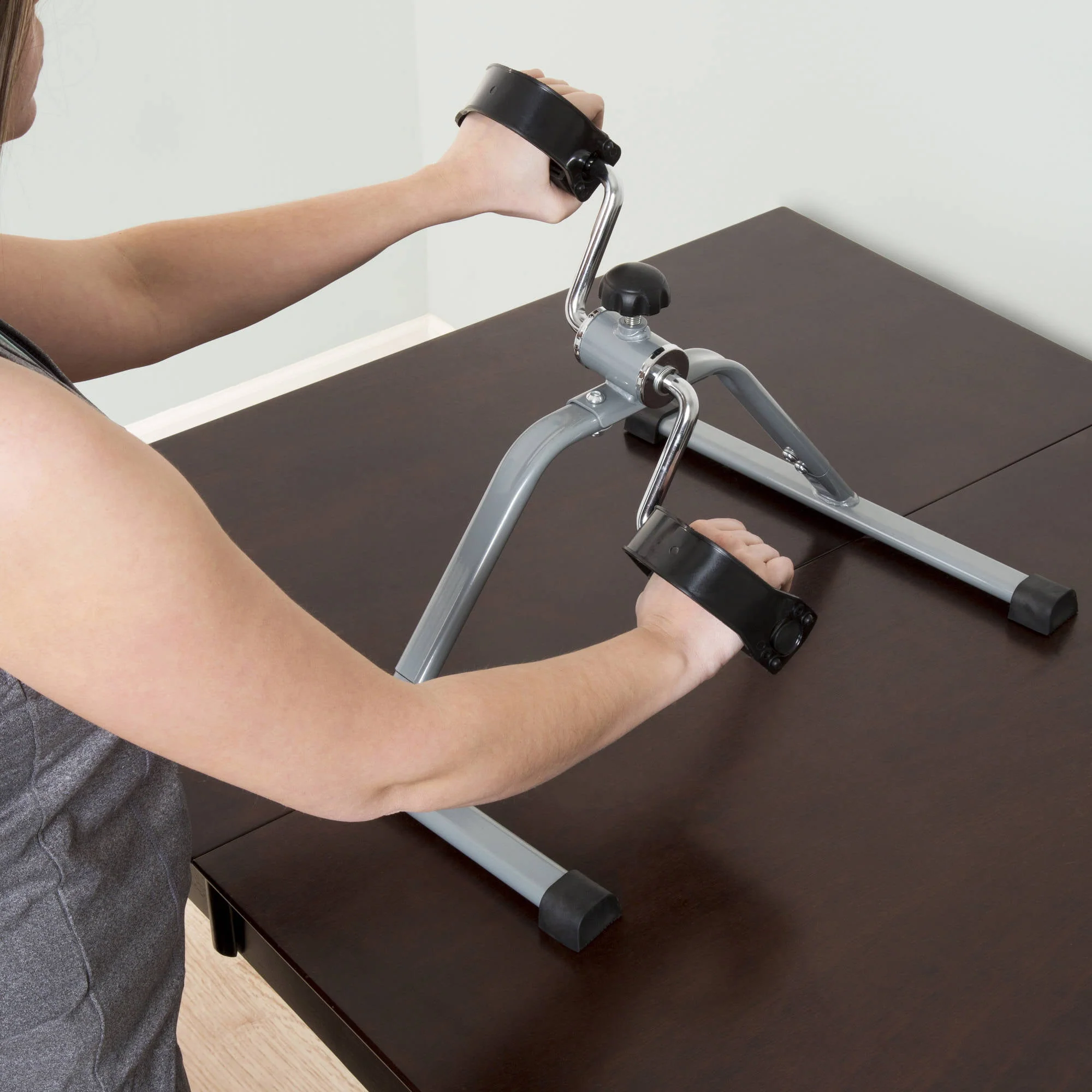 Wakeman Portable Fitness Pedal Stationary Under Desk Indoor Exercise Machine Bike for Arms, Legs, Physical Therapy or Calorie Burner