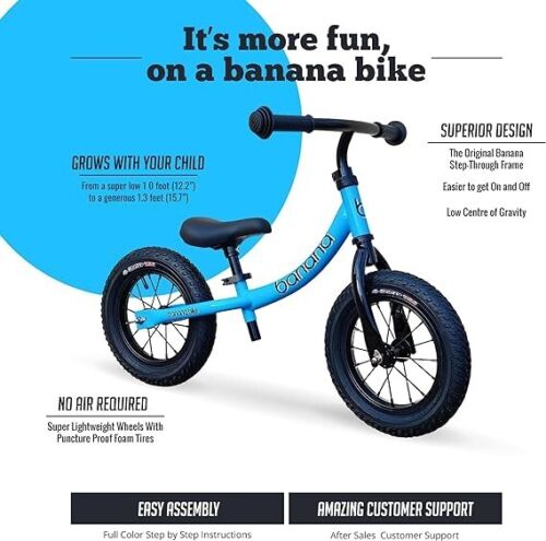 Banana LT Balance Bike - Lightweight Toddler Bike for 2, 3, 4, and 5 Year Old...