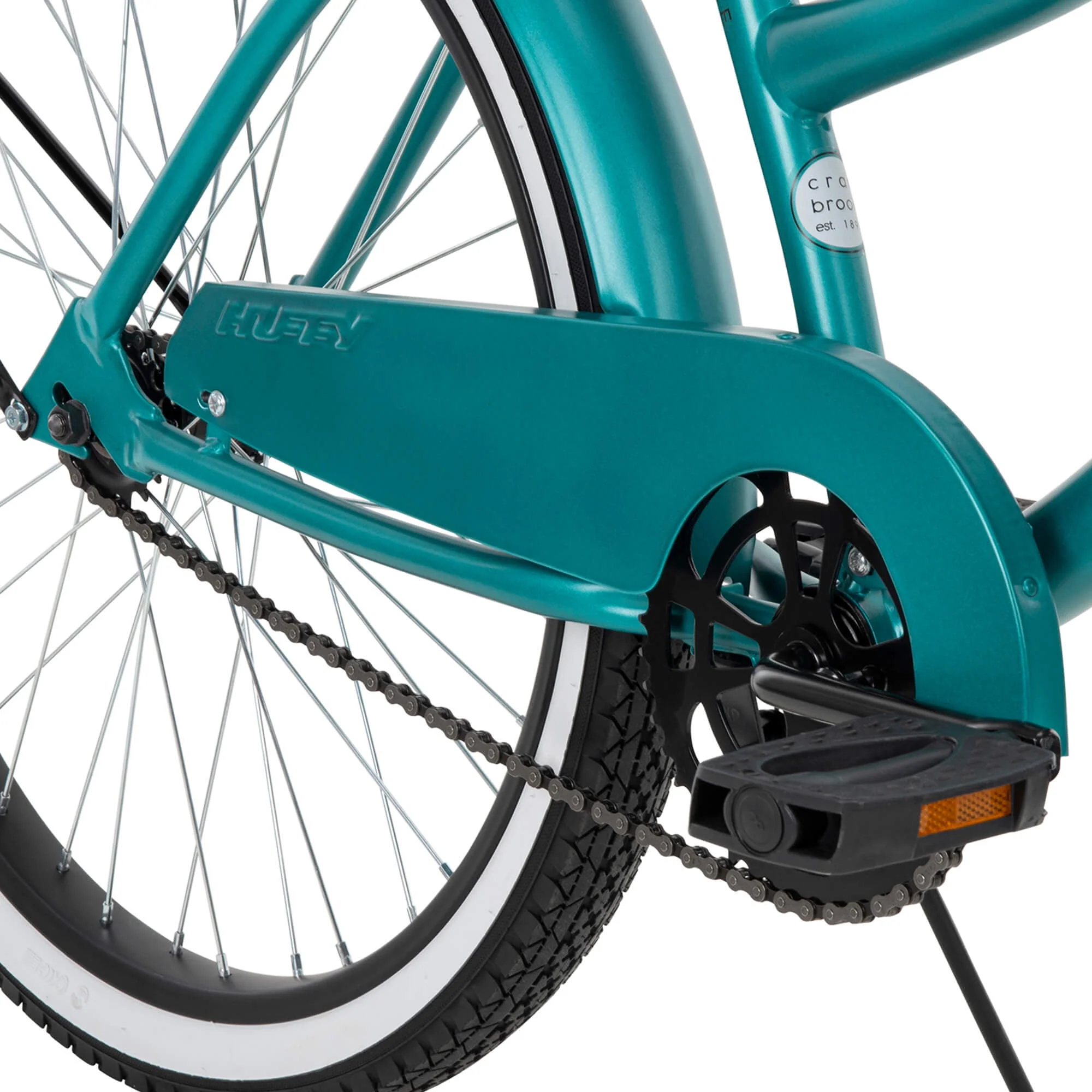 24” Cranbrook Girls Beach Cruiser Bike for Women, Emerald Green