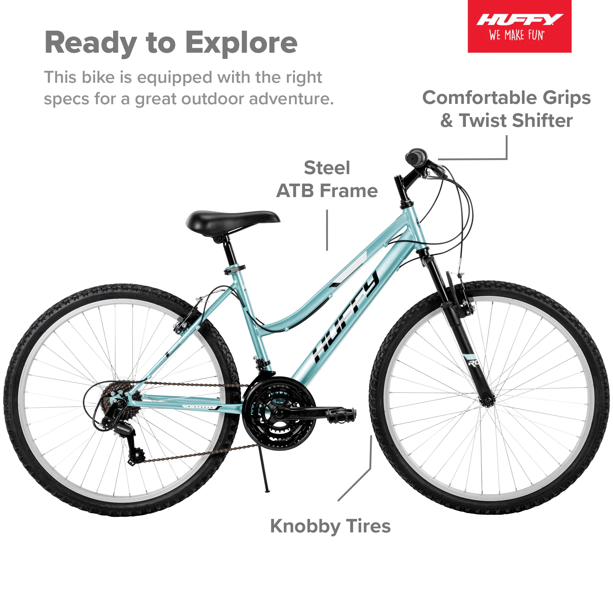 26” Rock Creek Women's 18-Speed Mountain Bike, Mint