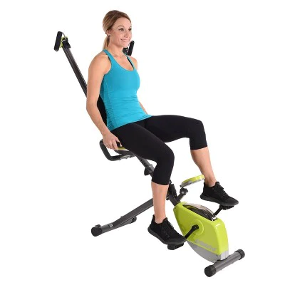 Stamina Wonder Exercise Bike with Smart Workout App, No Subscription Required with Stationary Recumbent Bike with Upper Body Cable Exercisers