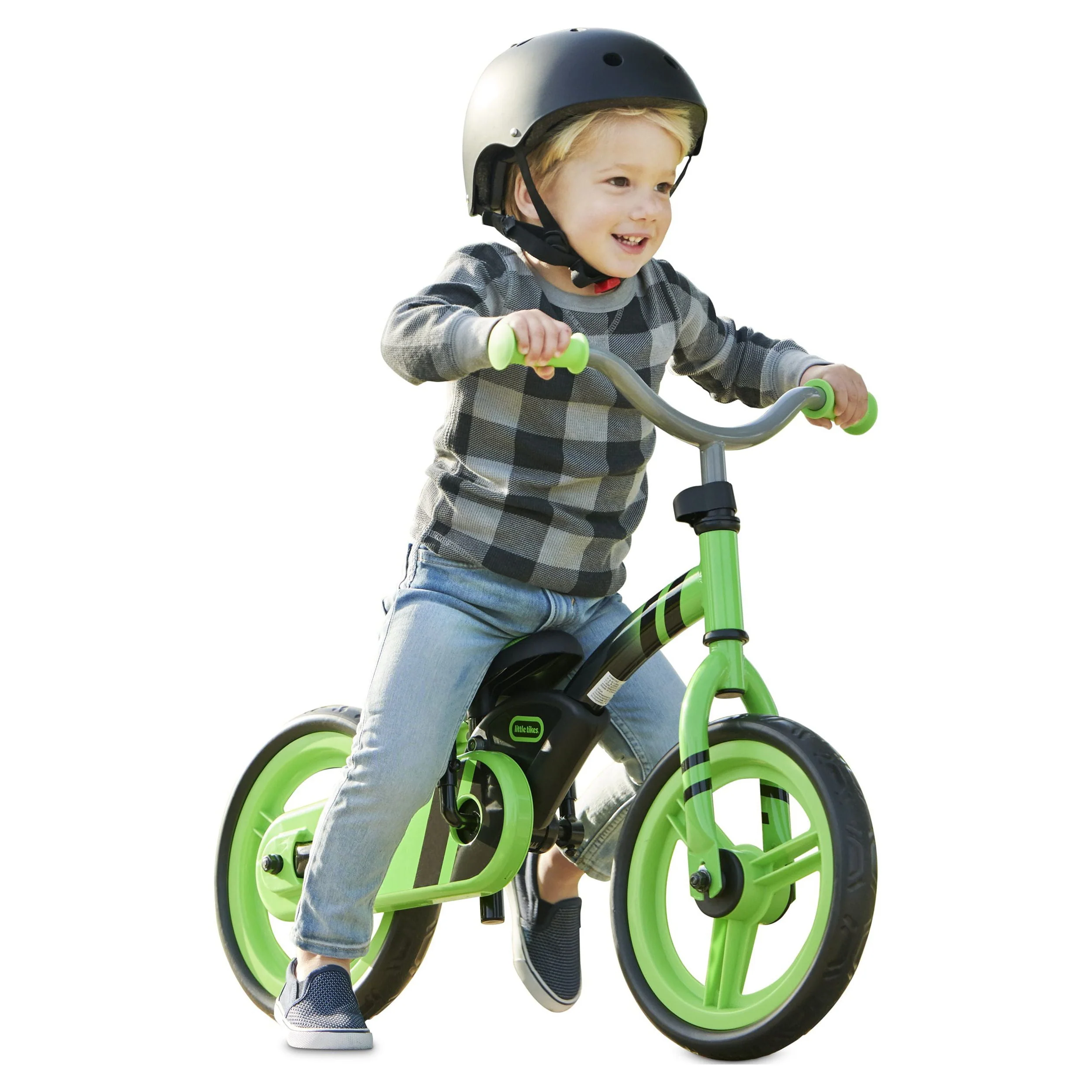 My First Balance-to-Pedal Training Bike for Kids in Green, Ages 2-5 Years, 12-Inch