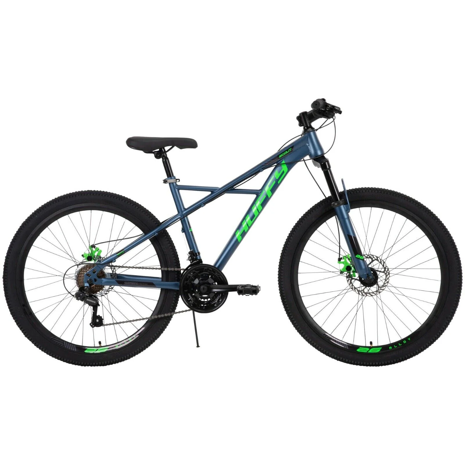 Huffy 26-Inch Scout Men's 21-Speed Hardtail Mountain Bike, Denim Blue New