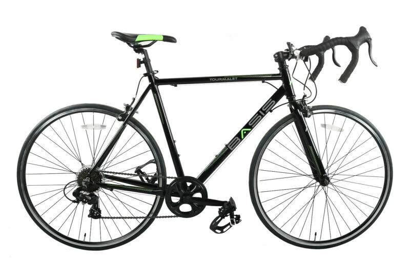 Basis Tourmalet Adult Road Race Bike Alloy 700c Wheel Shimano 7Speed Black Green
