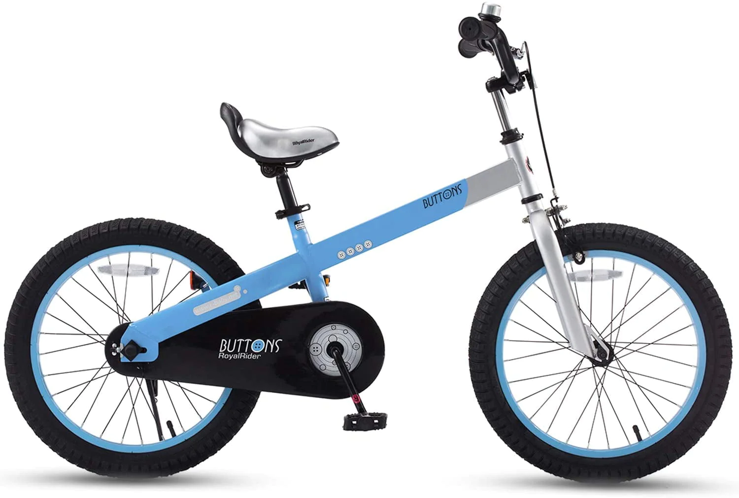 RoyalBaby Buttons 18 inch Kid's Bicycle Matte Blue With Kickstand
