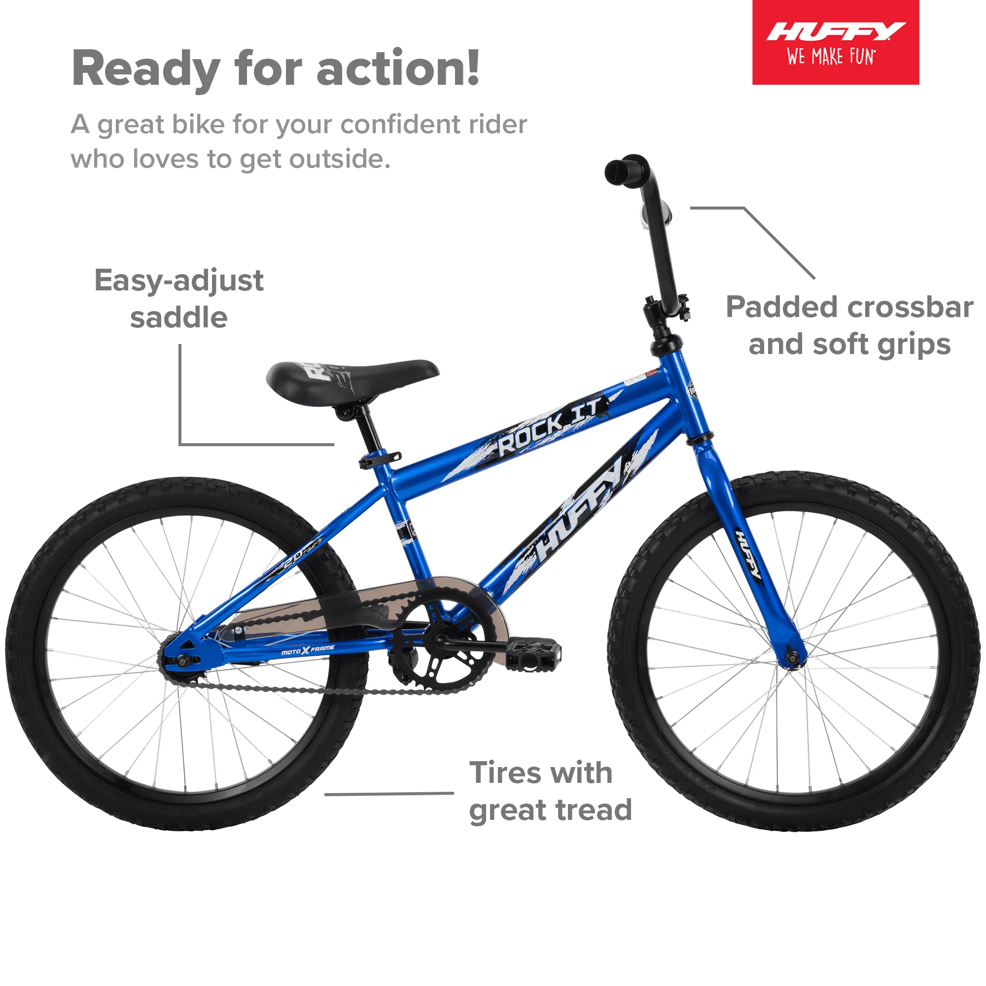 20 in. Rock It Boy Kids Bike, Royal Blue