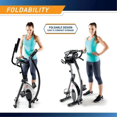 Marcy Foldable Exercise Bike with High Back Seat