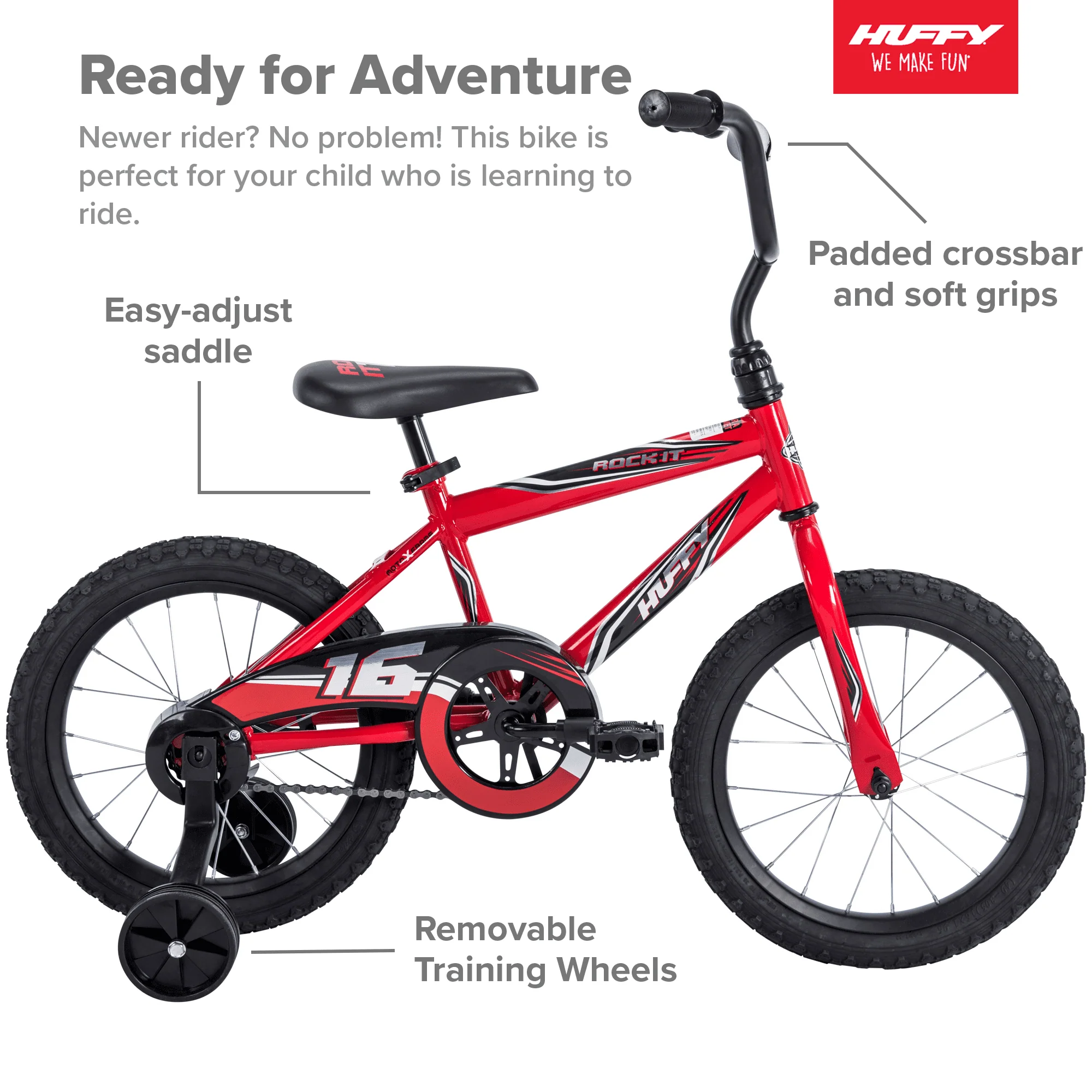 16 in. Rock It Boy Kids Bike, Red