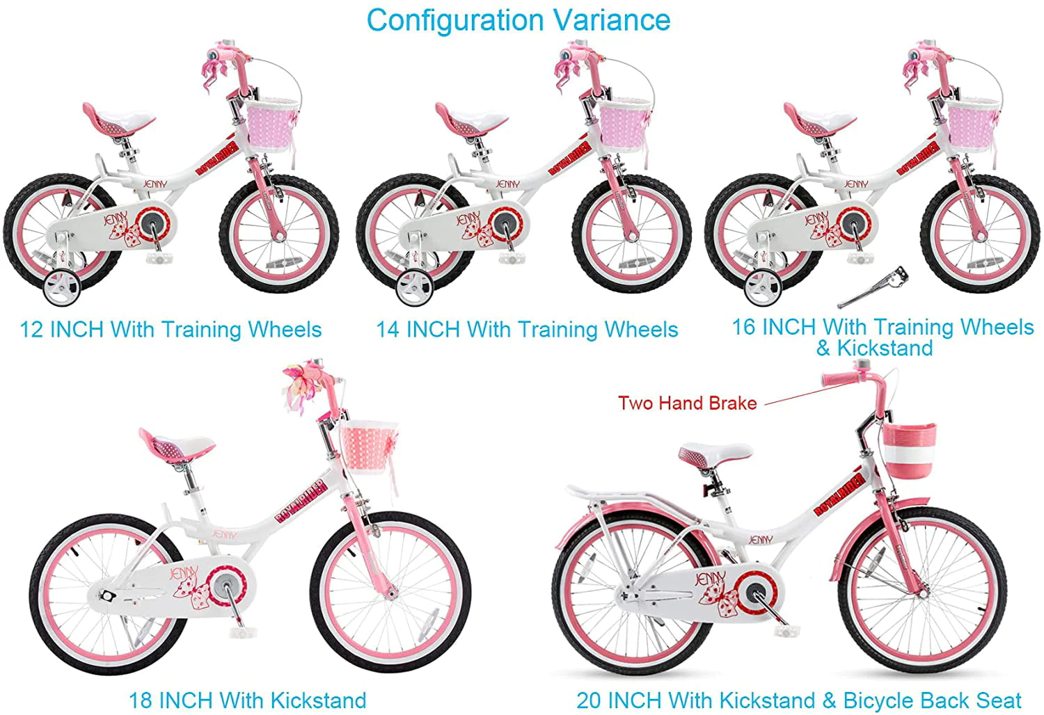RoyalBaby Jenny Pink 16 inch Kid's Bicycle
