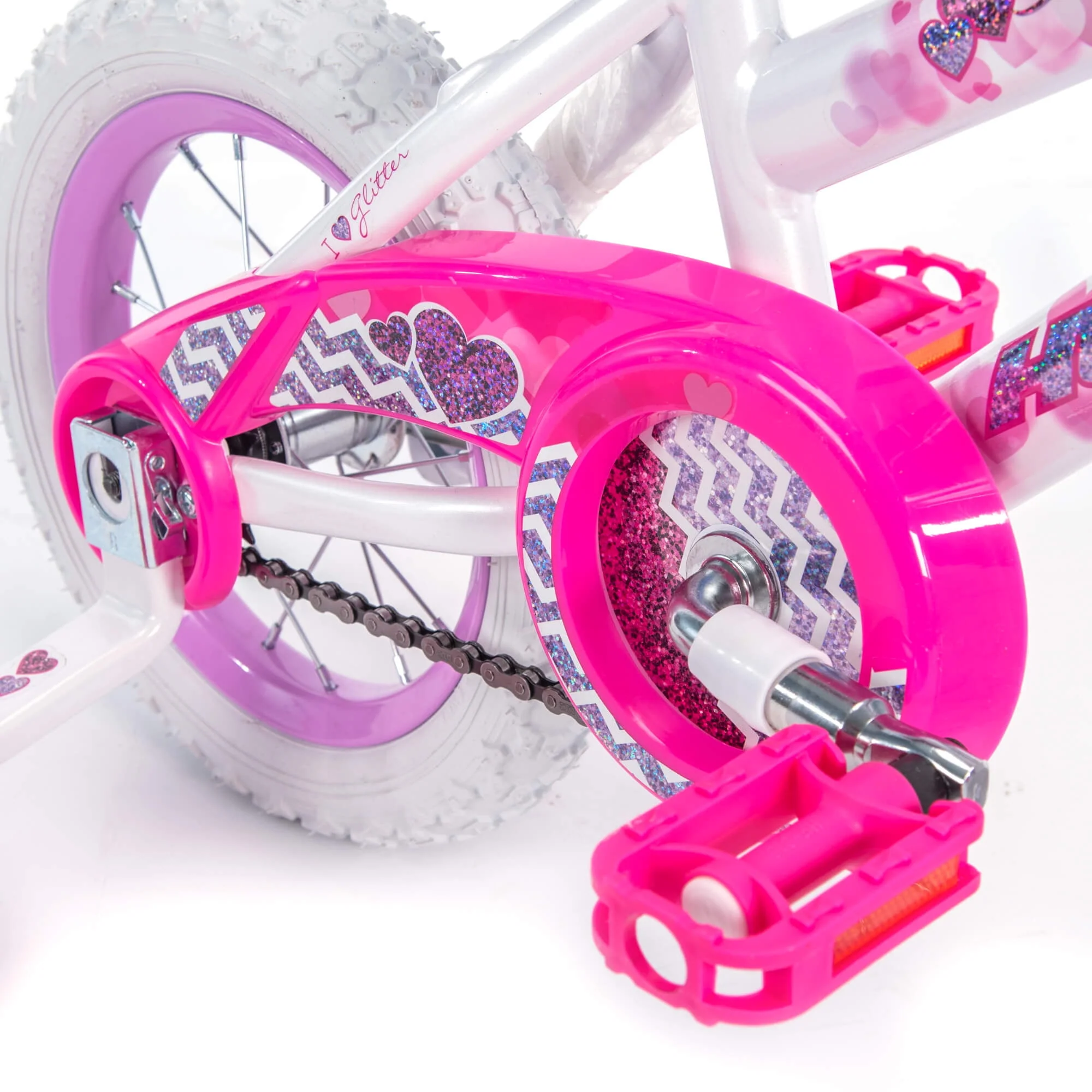 12 in. Sea Star Kids Bike for Girl ages 3 - 5 years, White
