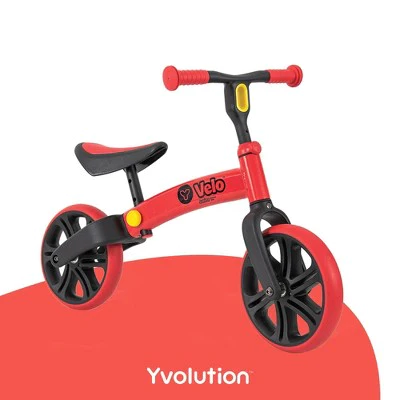 Yvolution Y Velo Junior 9'' Kids' Balance Bike with Dual Rear Wheels