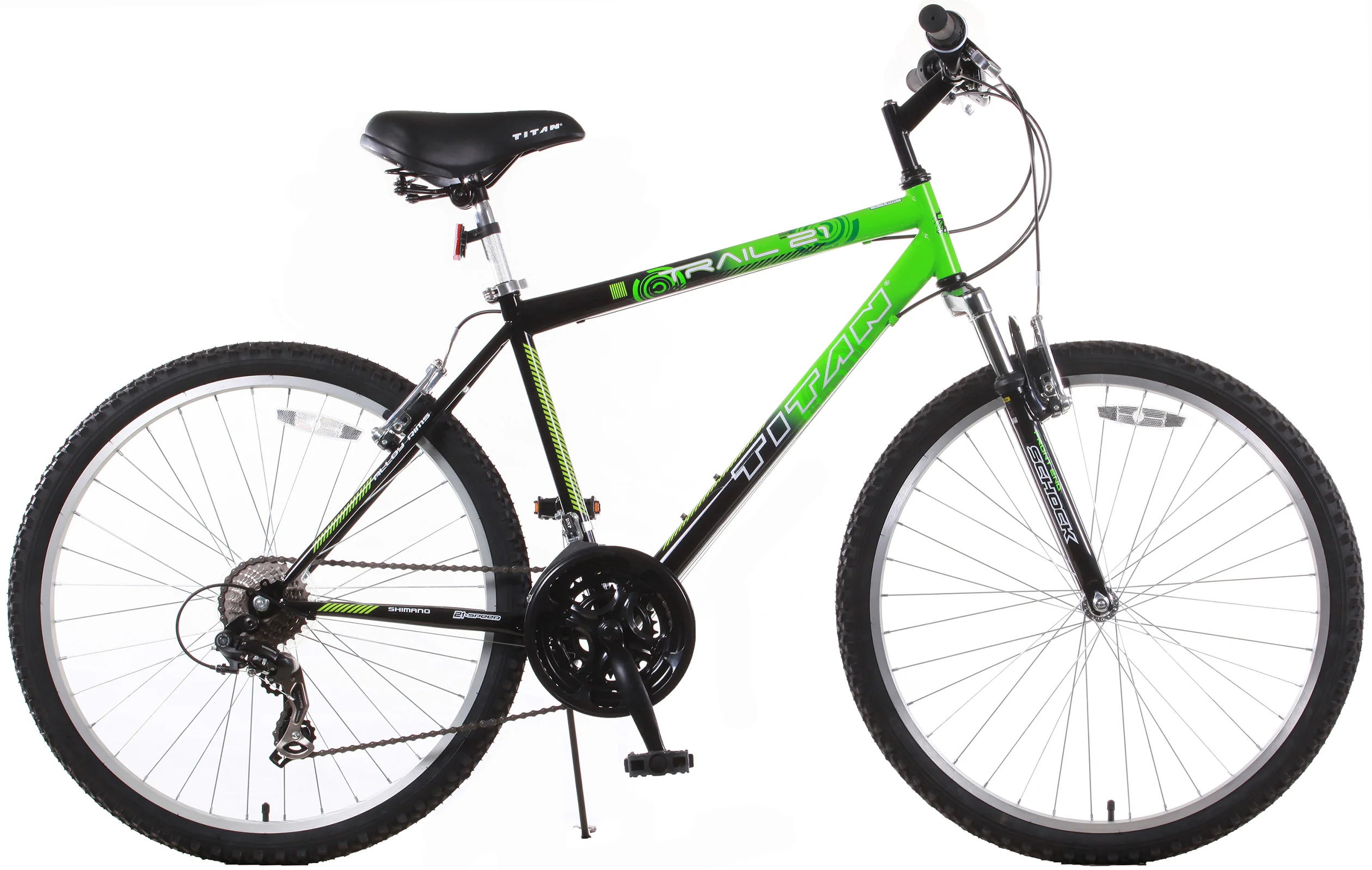 Titan Trail 21-speed Suspension Men&s;s Mountain Bike, Black