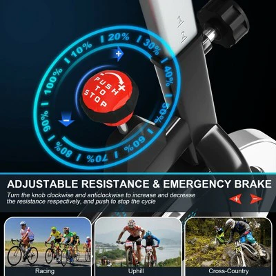Costway 30Lbs Magnetic Stationary Training Bike Stationary Belt Drive Bicycle