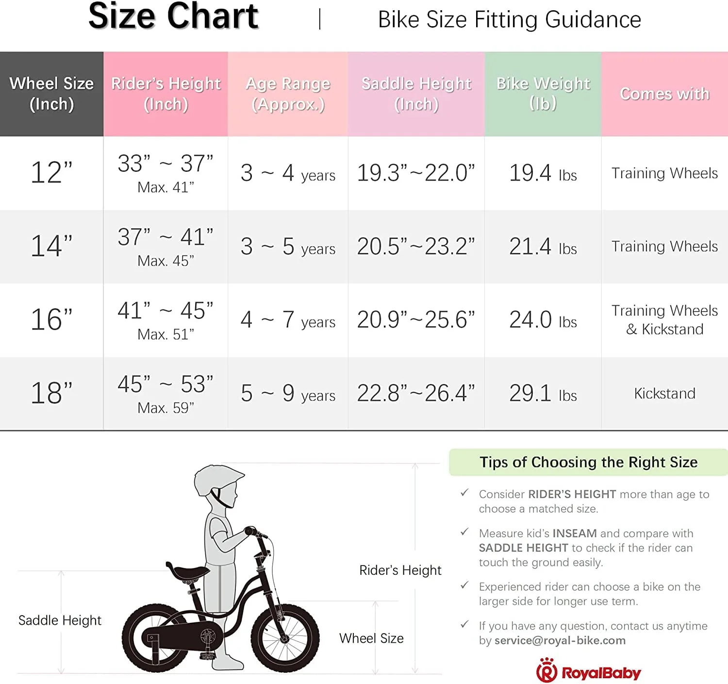 Royalbaby Little Swan Pink 14 Girl's Bicycle with Training Wheels and Basket