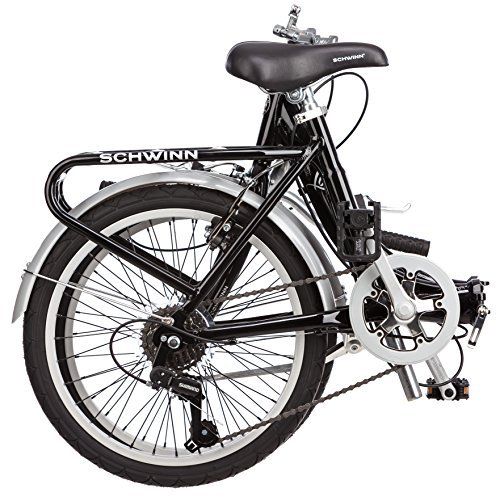 Schwinn Loop 7 Speed FOLDING BICYCLE, 20 Inch City Cycling FOLDING BIKE, Black