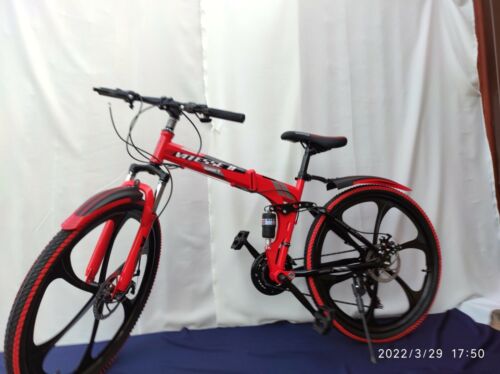 Childrens Kids 26" folding Mountain Bike Dual suspension bicycle, 21 speed