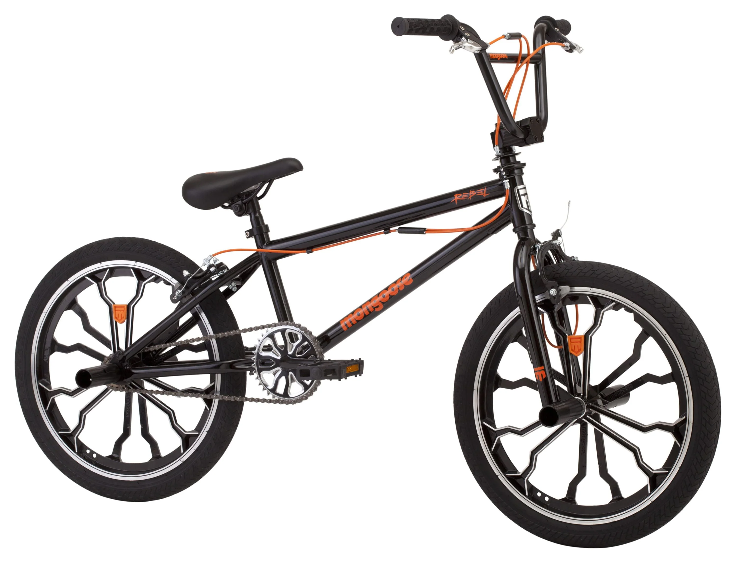 Mongoose Rebel Freestyle Kids BMX Bike, 20-inch mag wheels, ages 6 and up, Black, boys, girls