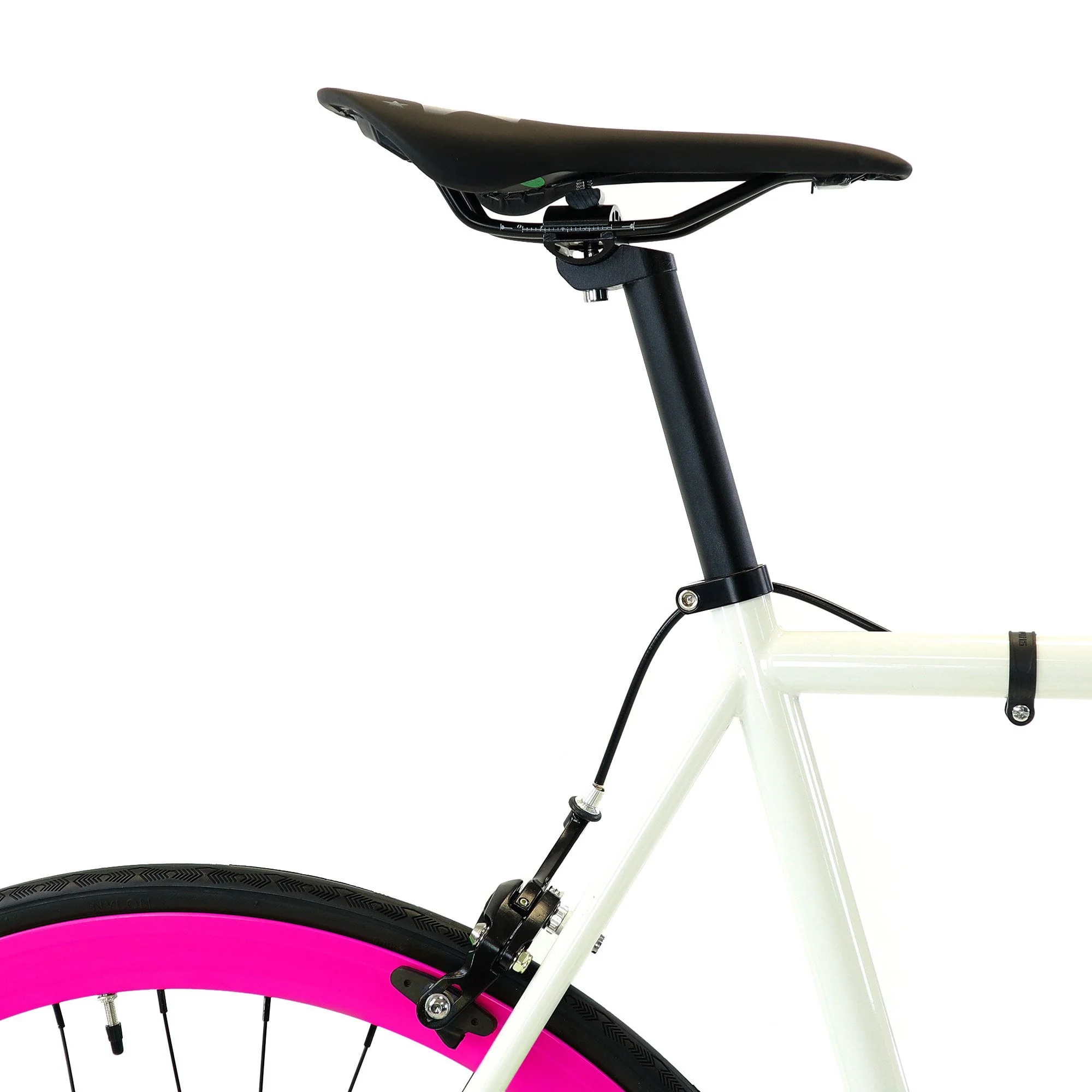 Golden Cycles Fixed Gear Bike Steel Frame Fixie with Deep V Rims-Collection (Dahlia)