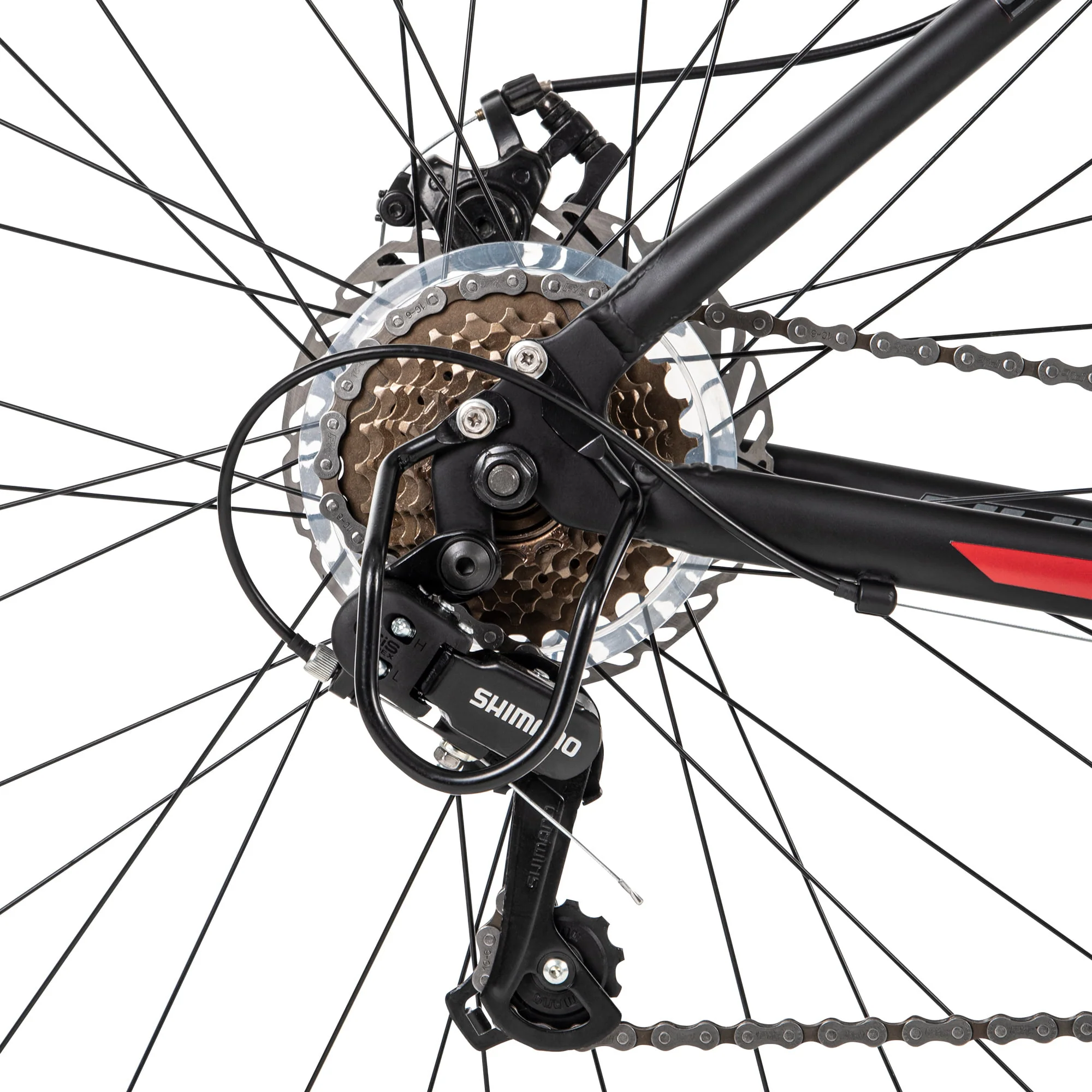 27.5 in. Rangeline Men's Mountain Bikes, Black and Red