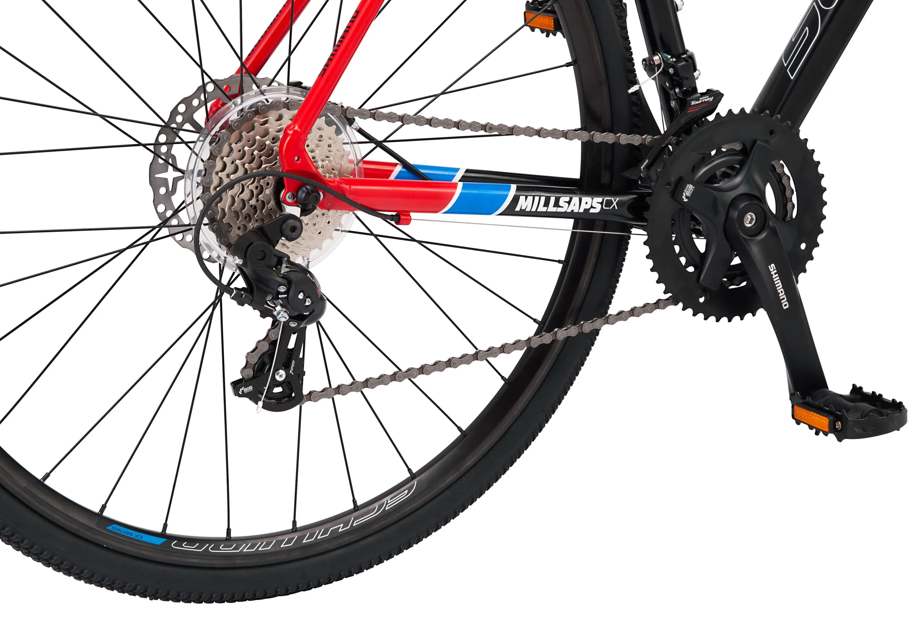 Schwinn Millsaps Men's/Women's, 700c Wheels, Road Bike, 14 Speeds, Black / Red, Cyclocross